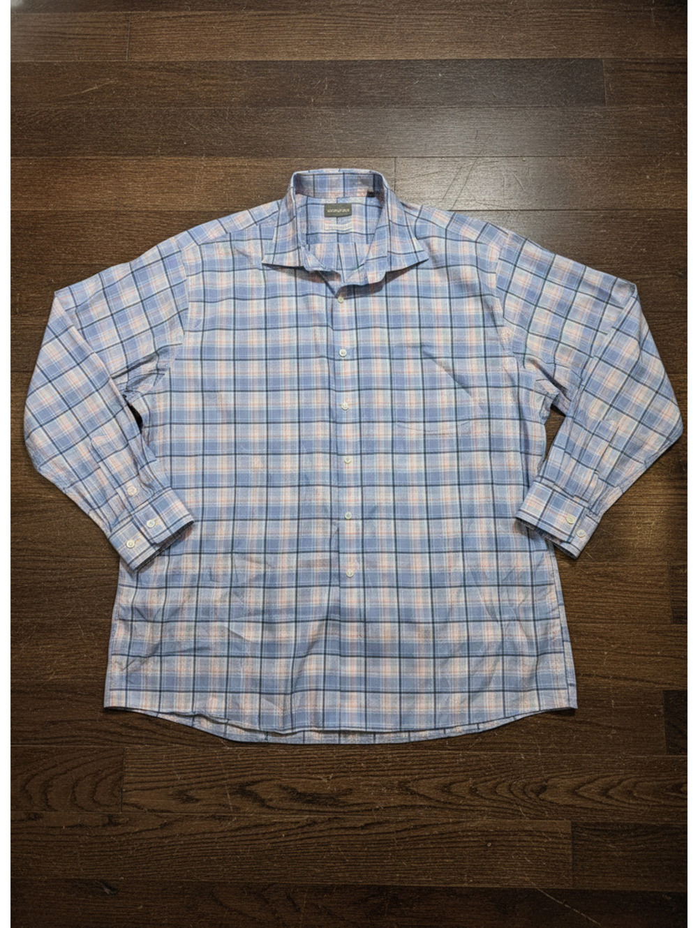 Michael Kors Big Fit Travel Stretch Men's Dress Shirt Size 18.5 34/35